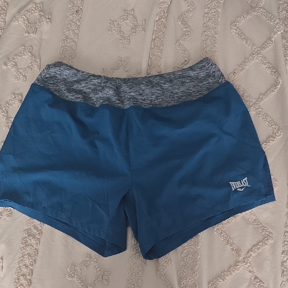 Everlast Blue and Gray Athletic Shorts with Stretch Waistband